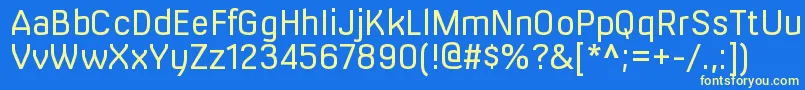 MilibusltRegular Font – Yellow Fonts on Blue Background