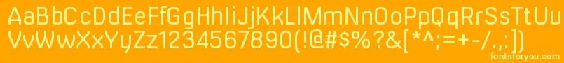 MilibusltRegular Font – Yellow Fonts on Orange Background