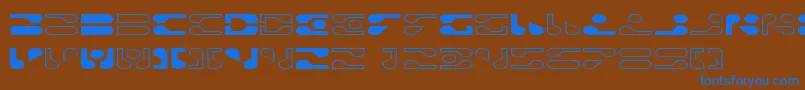 ToiletDsnp Font – Blue Fonts on Brown Background