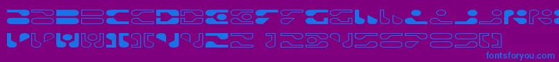 ToiletDsnp Font – Blue Fonts on Purple Background