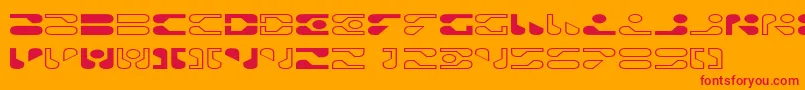 ToiletDsnp Font – Red Fonts on Orange Background