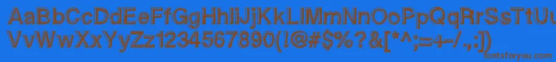 Influence Font – Brown Fonts on Blue Background