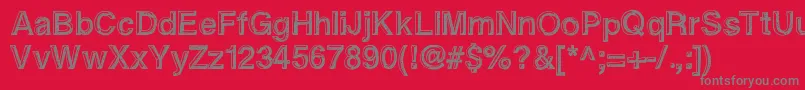 Influence Font – Gray Fonts on Red Background