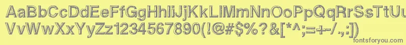 Influence Font – Gray Fonts on Yellow Background
