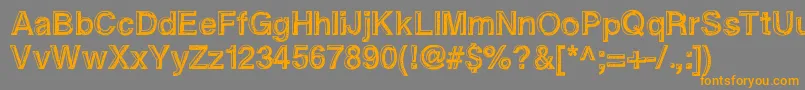 Influence Font – Orange Fonts on Gray Background