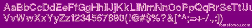 Influence Font – Pink Fonts on Purple Background