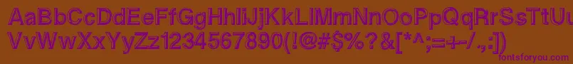 Influence Font – Purple Fonts on Brown Background