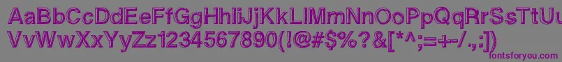 Influence Font – Purple Fonts on Gray Background