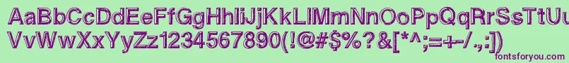 Influence Font – Purple Fonts on Green Background