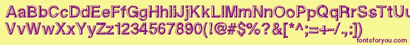 Influence Font – Purple Fonts on Yellow Background