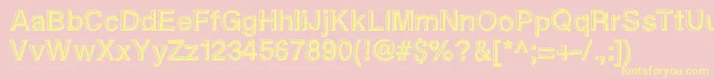 Influence Font – Yellow Fonts on Pink Background