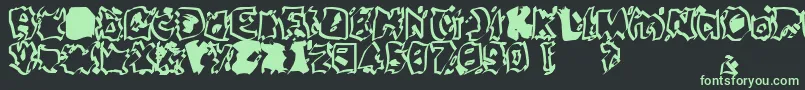 BeirutSugar3 Font – Green Fonts on Black Background