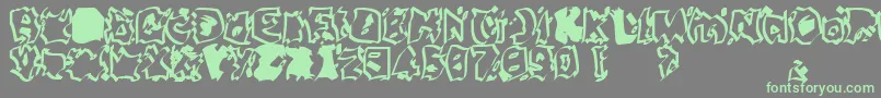 BeirutSugar3 Font – Green Fonts on Gray Background