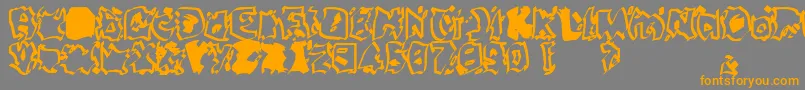 BeirutSugar3 Font – Orange Fonts on Gray Background