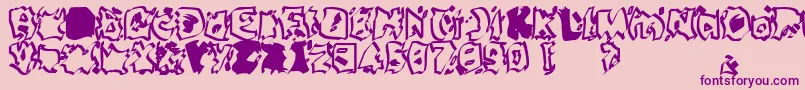 BeirutSugar3 Font – Purple Fonts on Pink Background