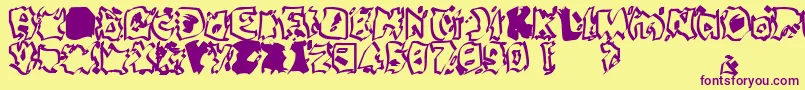 BeirutSugar3 Font – Purple Fonts on Yellow Background