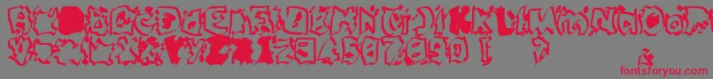 BeirutSugar3-Schriftart – Rote Schriften auf grauem Hintergrund