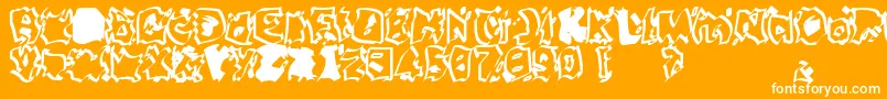 BeirutSugar3 Font – White Fonts on Orange Background