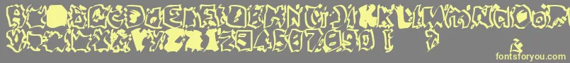 BeirutSugar3 Font – Yellow Fonts on Gray Background