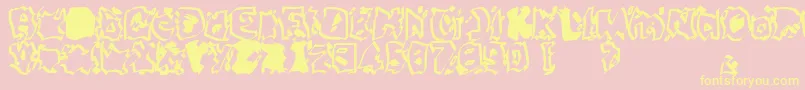 Police BeirutSugar3 – polices jaunes sur fond rose