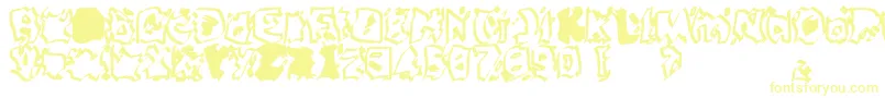 BeirutSugar3 Font – Yellow Fonts on White Background