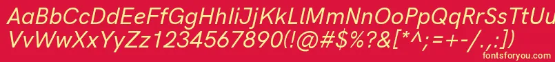 fuente HkgroteskMediumlegacyitalic – Fuentes Amarillas Sobre Fondo Rojo