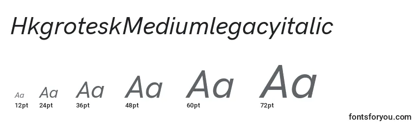 Größen der Schriftart HkgroteskMediumlegacyitalic (76541)