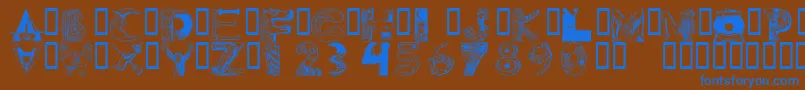 101ween Font – Blue Fonts on Brown Background