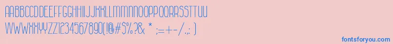 ColonialhavanaClara-Schriftart – Blaue Schriften auf rosa Hintergrund