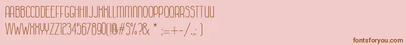 Fonte ColonialhavanaClara – fontes marrons em um fundo rosa