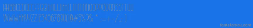 ColonialhavanaClara-Schriftart – Graue Schriften auf blauem Hintergrund