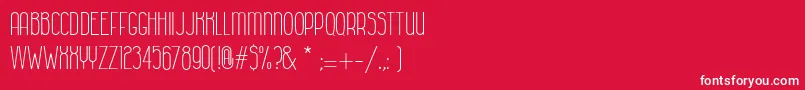 Fonte ColonialhavanaClara – fontes brancas em um fundo vermelho
