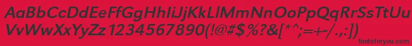 UrwgrotesktwidOblique Font – Black Fonts on Red Background