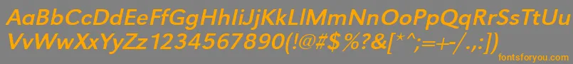 UrwgrotesktwidOblique Font – Orange Fonts on Gray Background