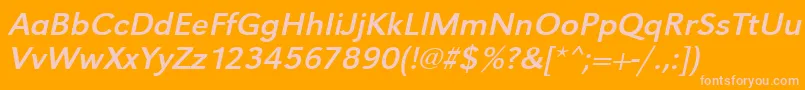 UrwgrotesktwidOblique Font – Pink Fonts on Orange Background