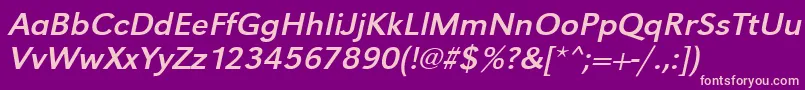 UrwgrotesktwidOblique Font – Pink Fonts on Purple Background