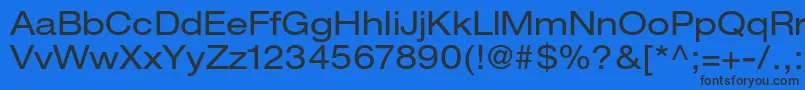 HelveticaneueltstdEx Font – Black Fonts on Blue Background