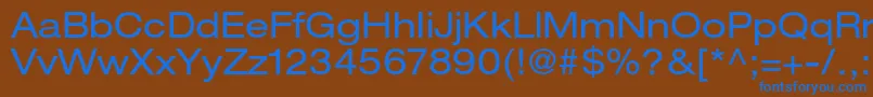 HelveticaneueltstdEx Font – Blue Fonts on Brown Background