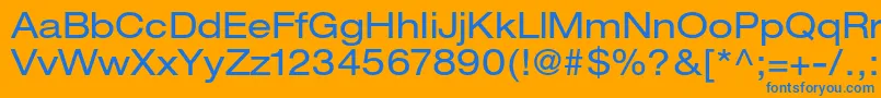 HelveticaneueltstdEx Font – Blue Fonts on Orange Background