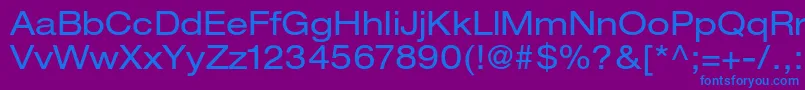 HelveticaneueltstdEx Font – Blue Fonts on Purple Background