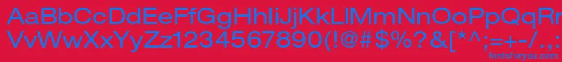 HelveticaneueltstdEx Font – Blue Fonts on Red Background