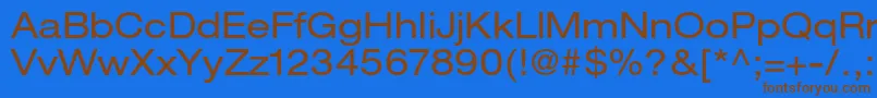 HelveticaneueltstdEx Font – Brown Fonts on Blue Background
