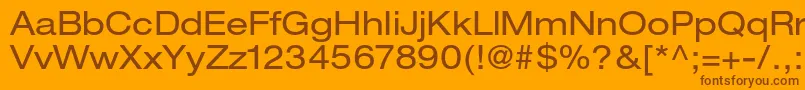 HelveticaneueltstdEx Font – Brown Fonts on Orange Background
