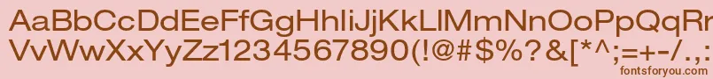 HelveticaneueltstdEx Font – Brown Fonts on Pink Background