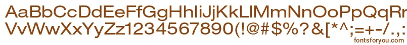 HelveticaneueltstdEx-fontti – ruskeat fontit valkoisella taustalla