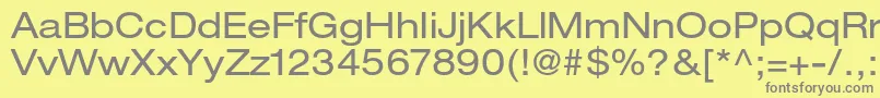 HelveticaneueltstdEx Font – Gray Fonts on Yellow Background