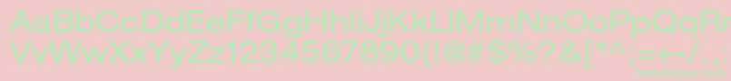 HelveticaneueltstdEx Font – Green Fonts on Pink Background