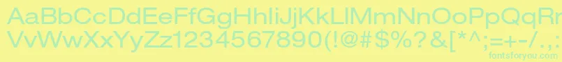 HelveticaneueltstdEx Font – Green Fonts on Yellow Background