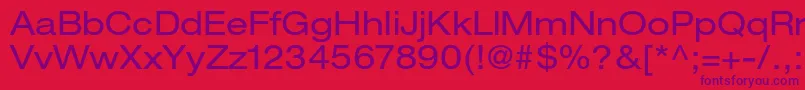 HelveticaneueltstdEx Font – Purple Fonts on Red Background