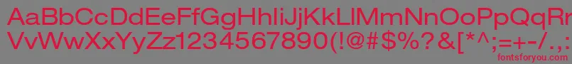 HelveticaneueltstdEx Font – Red Fonts on Gray Background